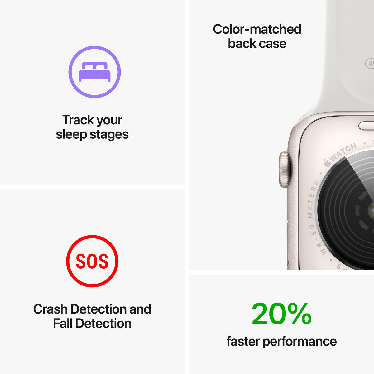 Apple Watch SE GPS de 40 mm con caja de aluminio plateada y correa deportiva blanca - Talla S/M