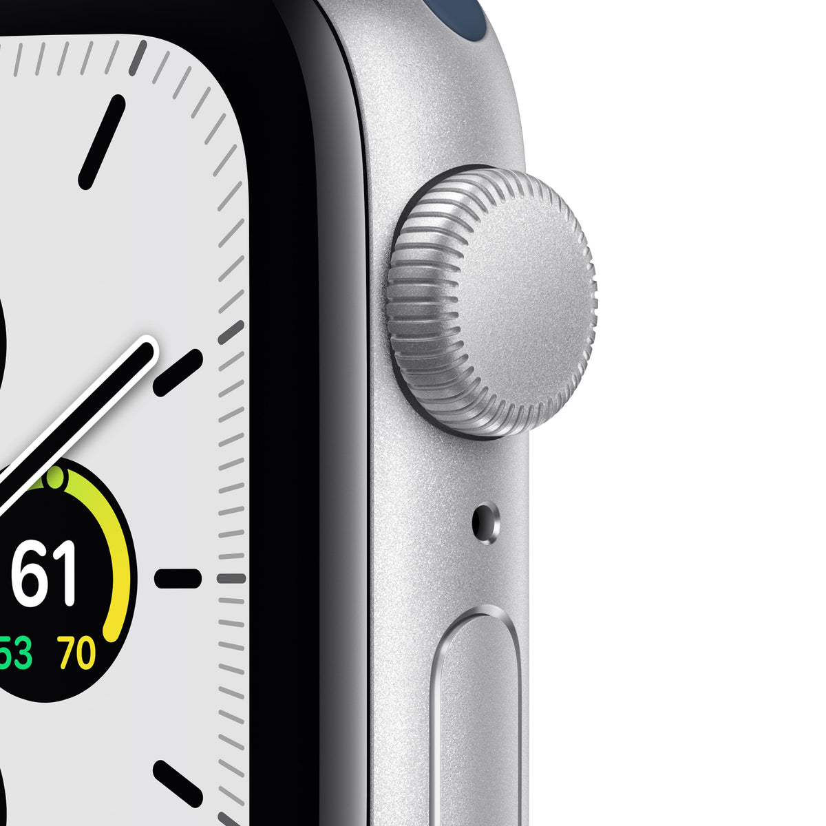 Apple Watch SE GPS, 40mm Silver Aluminum Case with Abyss Blue Sport Band - Regular