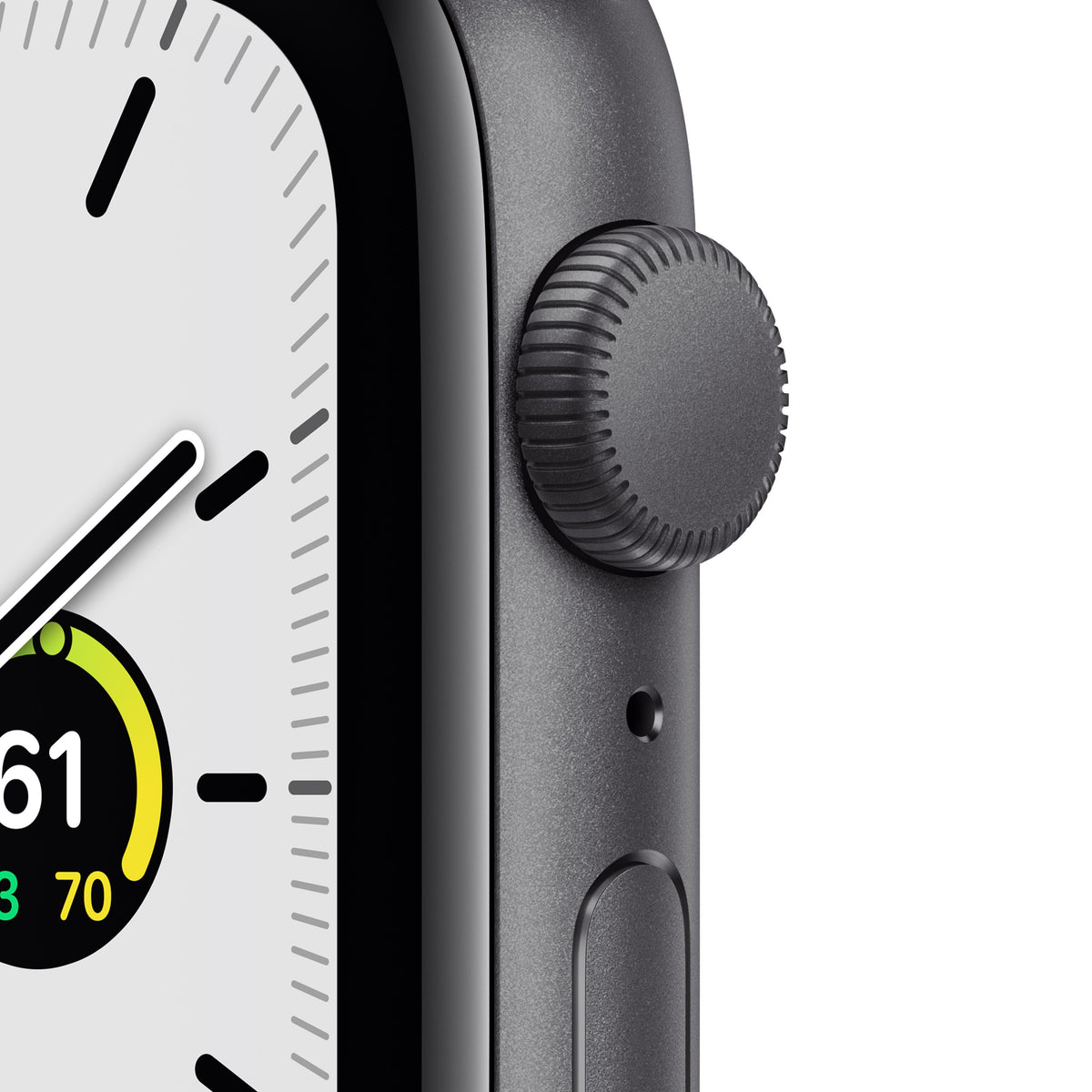 Apple Watch SE GPS, 44mm Space Gray Aluminum Case with Midnight Sport Band - Regular