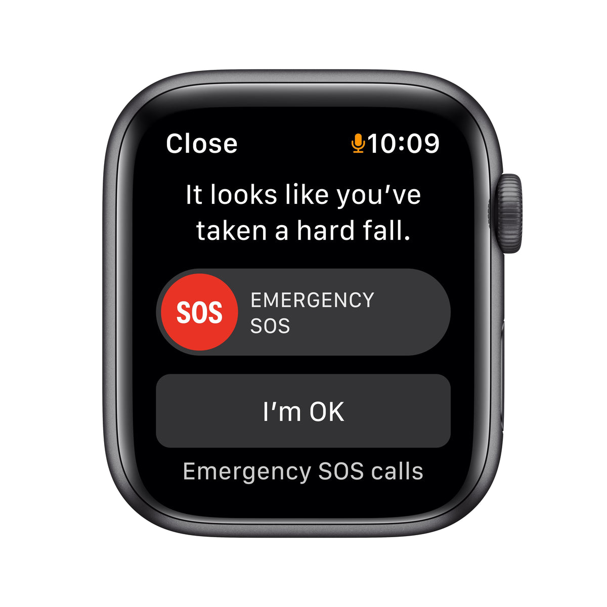 Apple Watch SE GPS, 44mm Space Gray Aluminum Case with Midnight Sport Band - Regular