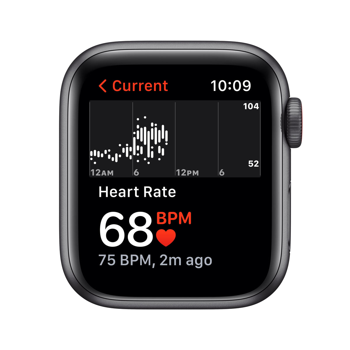 Apple Watch SE GPS + Cellular, 40mm Space Gray Aluminum Case with Midnight Sport Band - Regular
