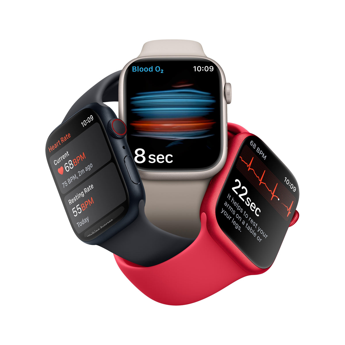 Apple Watch Series 8 GPS + Cellular 45mm Silver Aluminum Case with White Sport Band - S/M