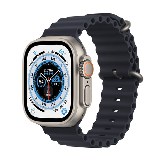 Apple Watch Ultra GPS + Cellular, caja de titanio de 49 mm con correa color océano medianoche