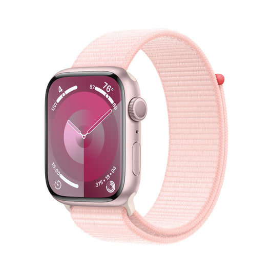Apple_Watch_Series_9_GPS_45mm_Pink_Aluminum_Light_Pink_Sport_Loop_PDP_Image_Position-1__en-US
