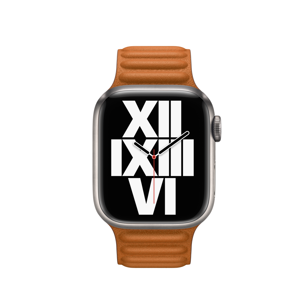 Eslabón de cuero marrón dorado de 41 mm - M/L