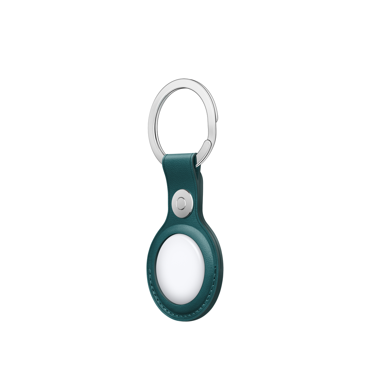 Llavero de cuero para AirTag - Verde bosque