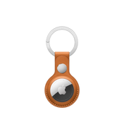 Llavero de cuero para AirTag - Marrón dorado
