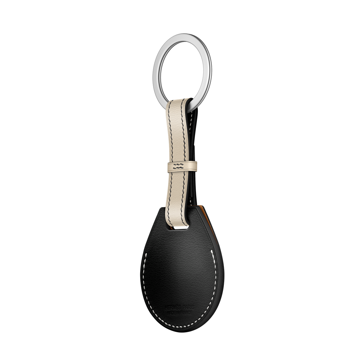 AirTag Hermès Key Ring - Noir