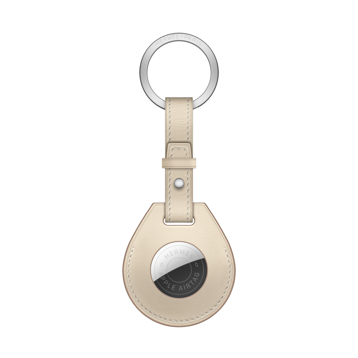 AirTag Hermès Key Ring - Béton