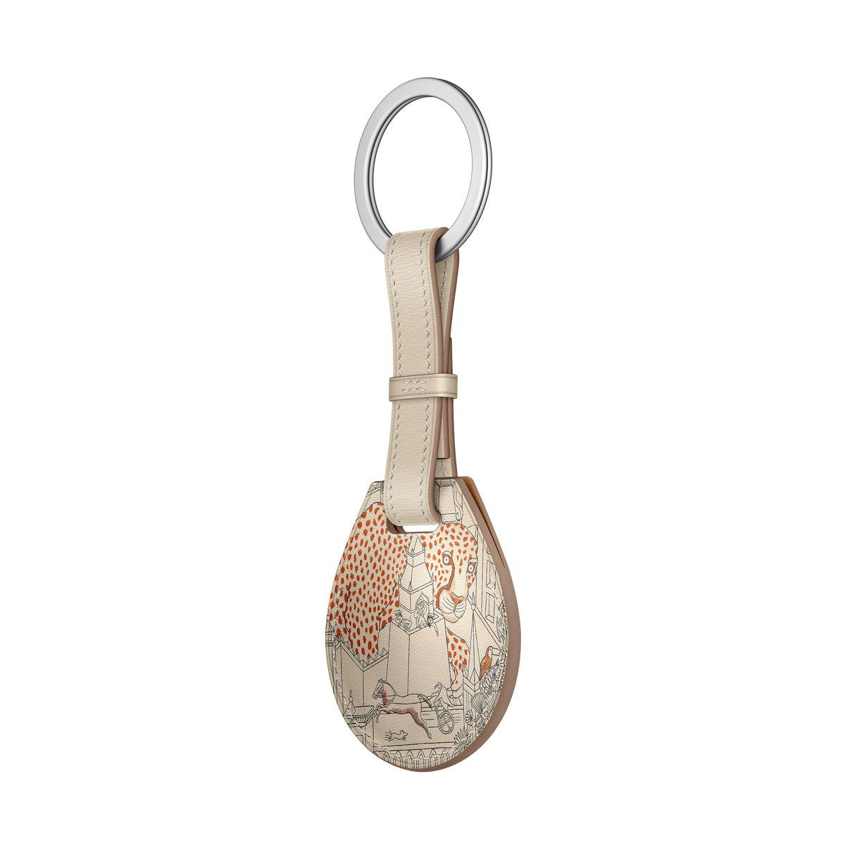 AirTag Hermès Key Ring - Béton