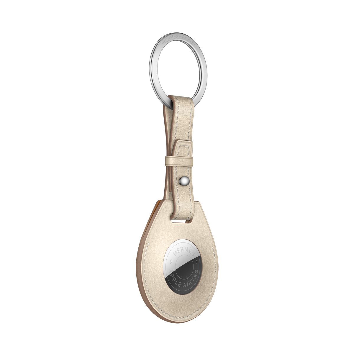 AirTag Hermès Key Ring - Béton