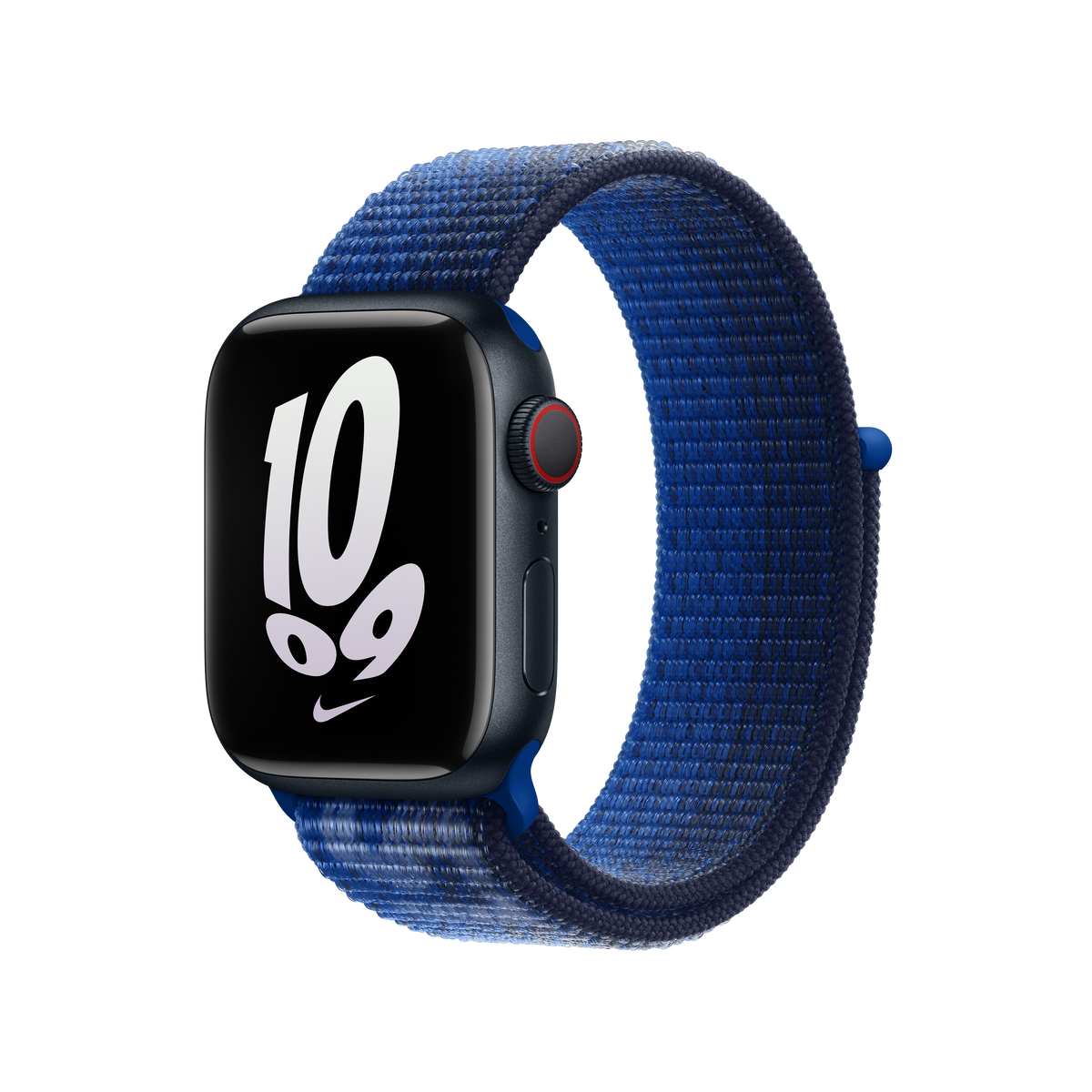 Correa deportiva Nike Loop de 41 mm color azul marino/azul marino medianoche