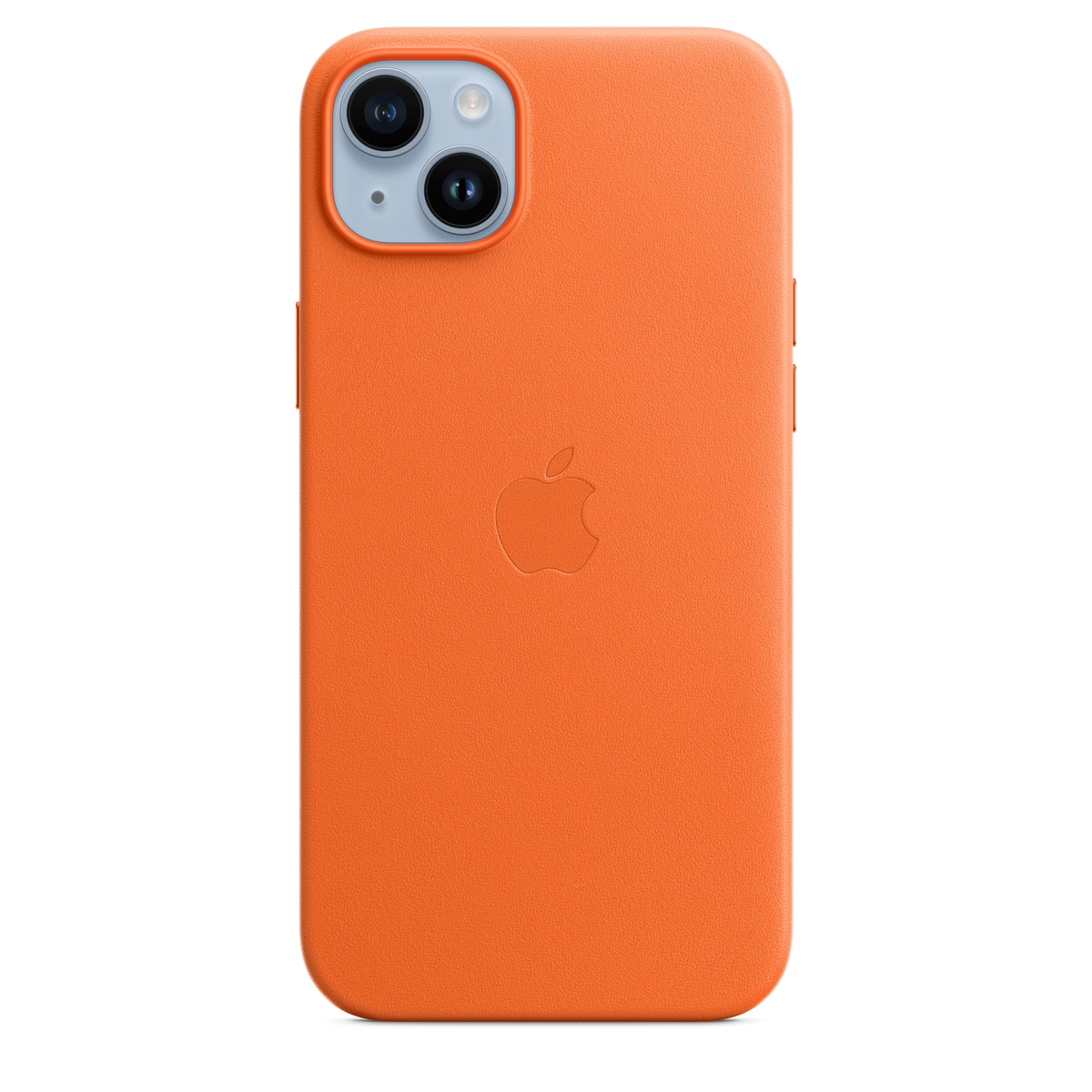 Funda de piel con MagSafe para iPhone 14 Plus - Naranja