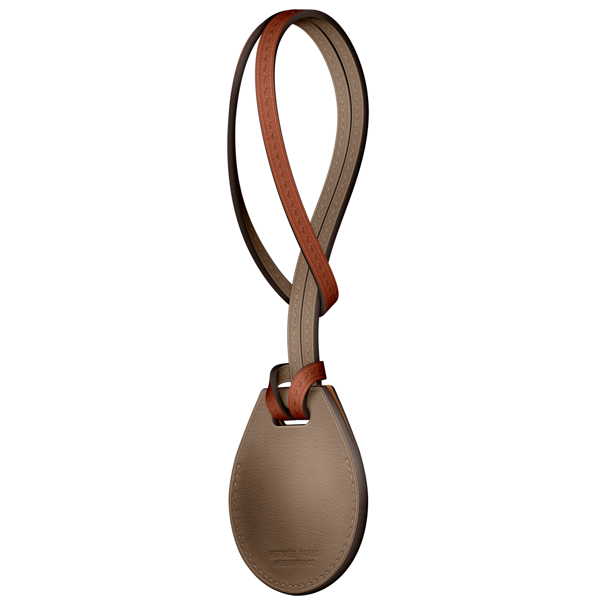 AirTag Hermès Key Ring – Beige de Weimar