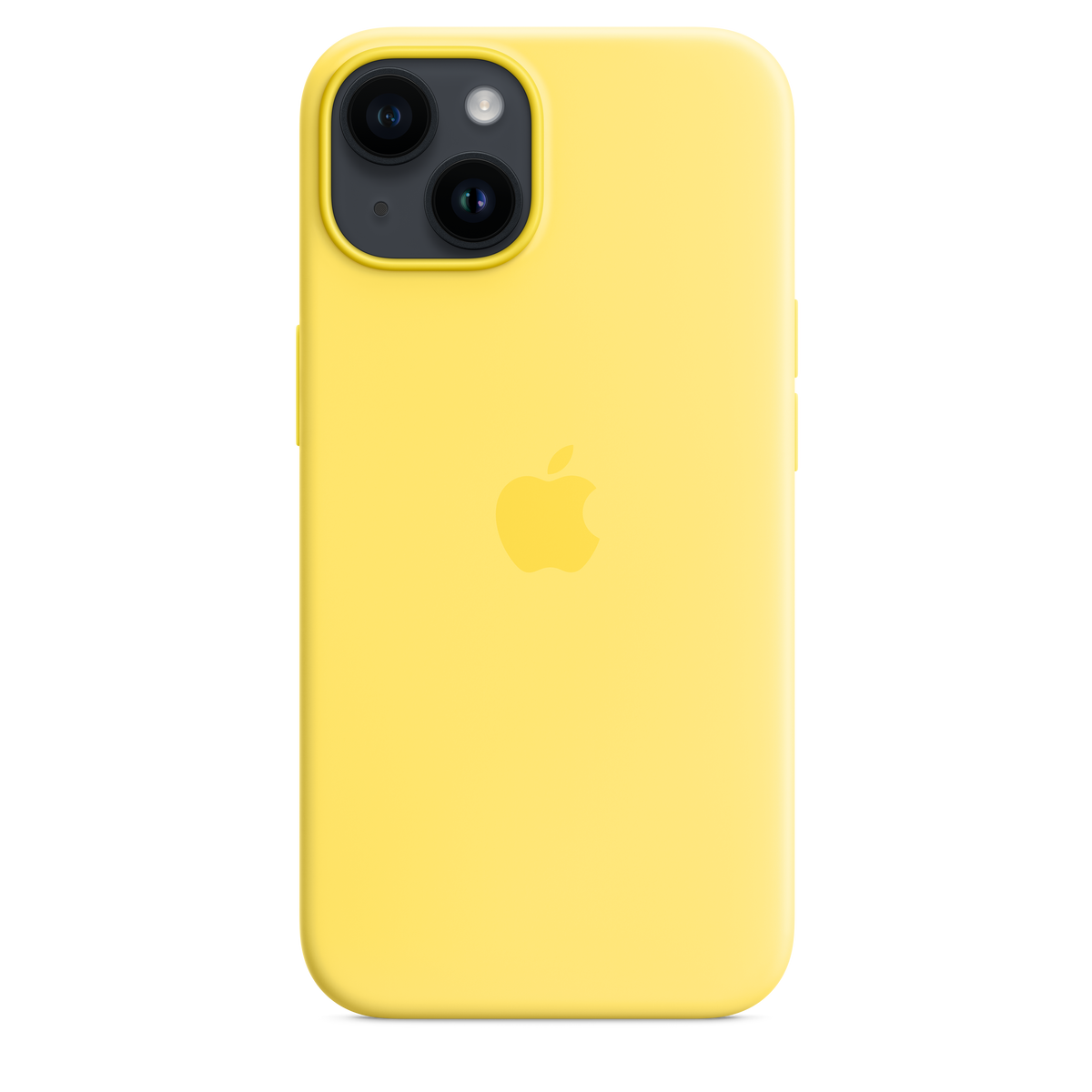 Funda de silicona para iPhone 14 con MagSafe - Amarillo Canario