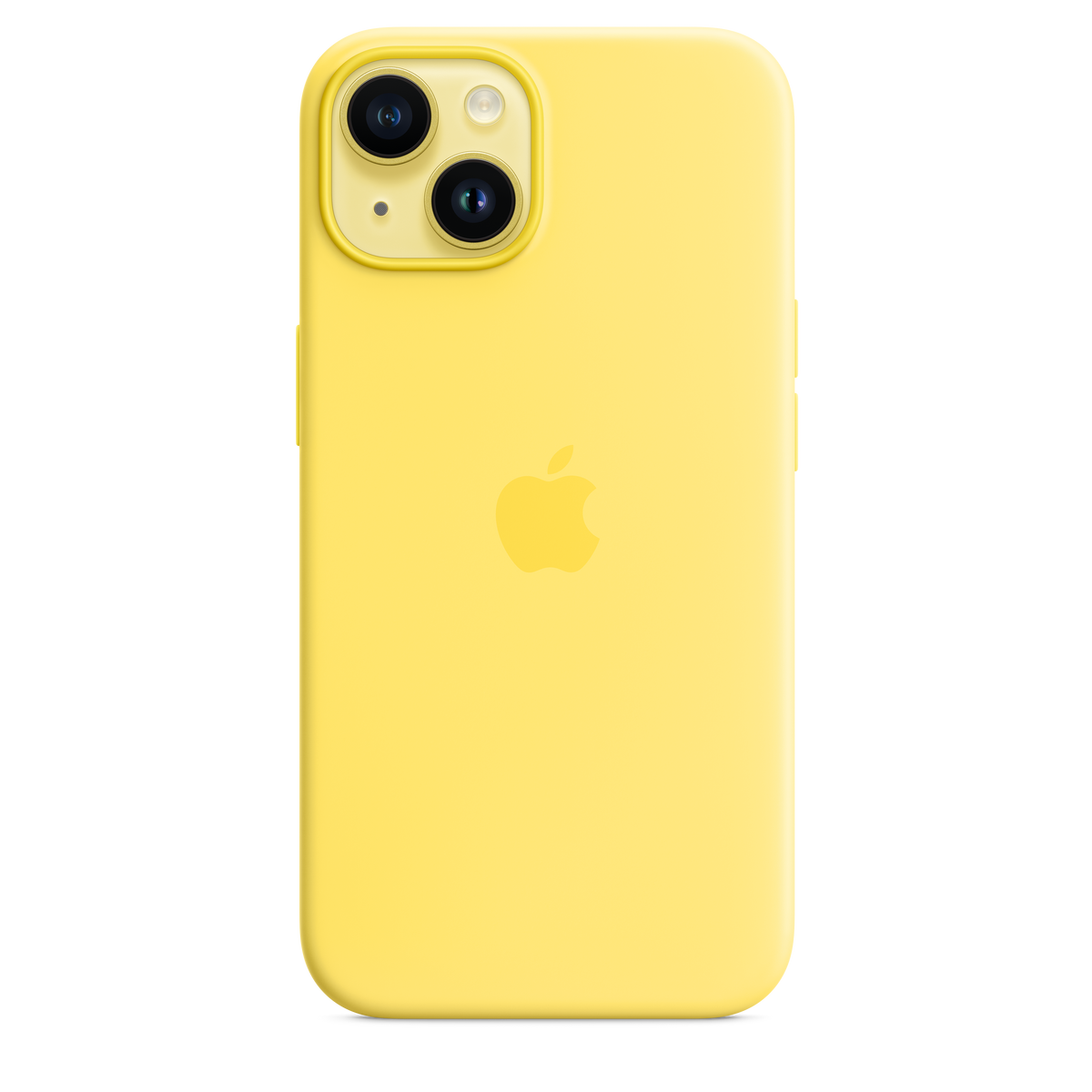 Funda de silicona para iPhone 14 con MagSafe - Amarillo Canario