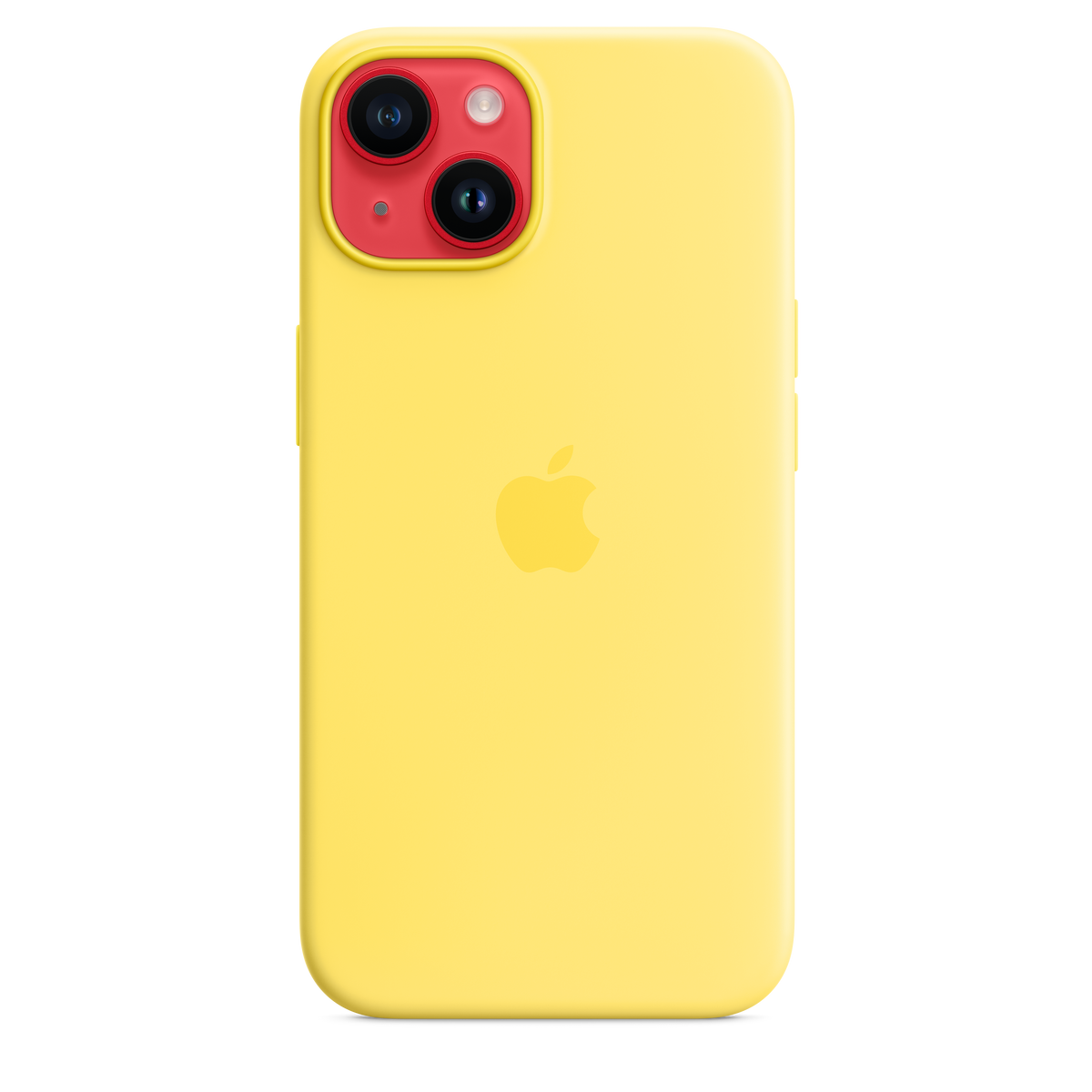 Funda de silicona para iPhone 14 con MagSafe - Amarillo Canario