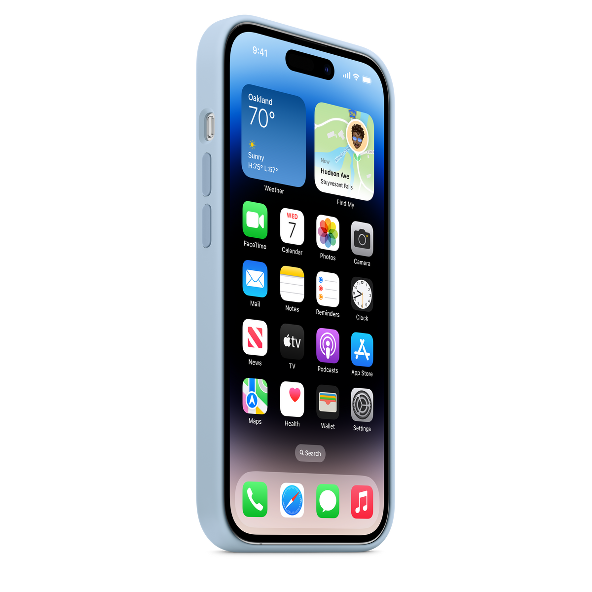 Funda de silicona para iPhone 14 Pro con MagSafe - Sky