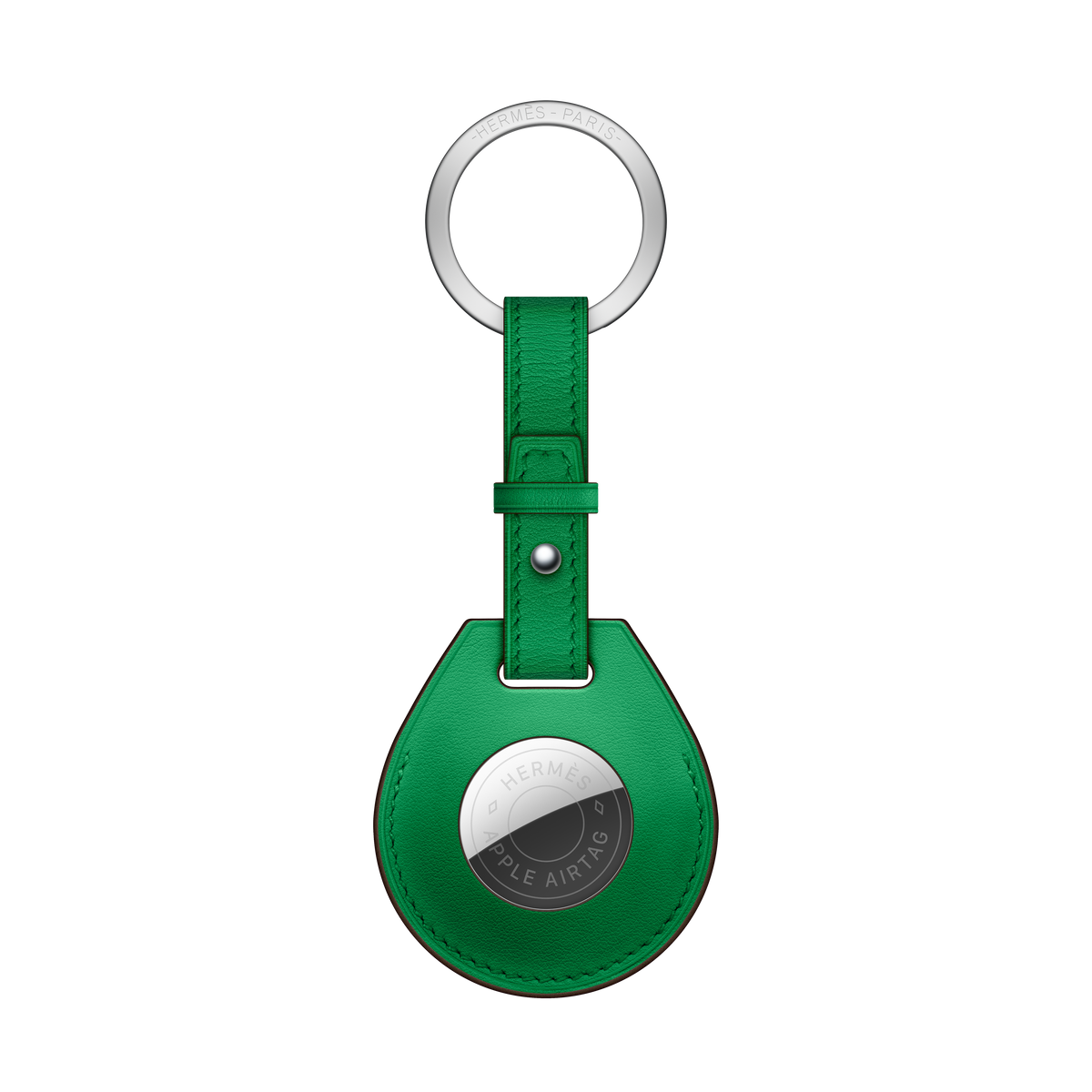 AirTag Hermès Key Ring - Bambou