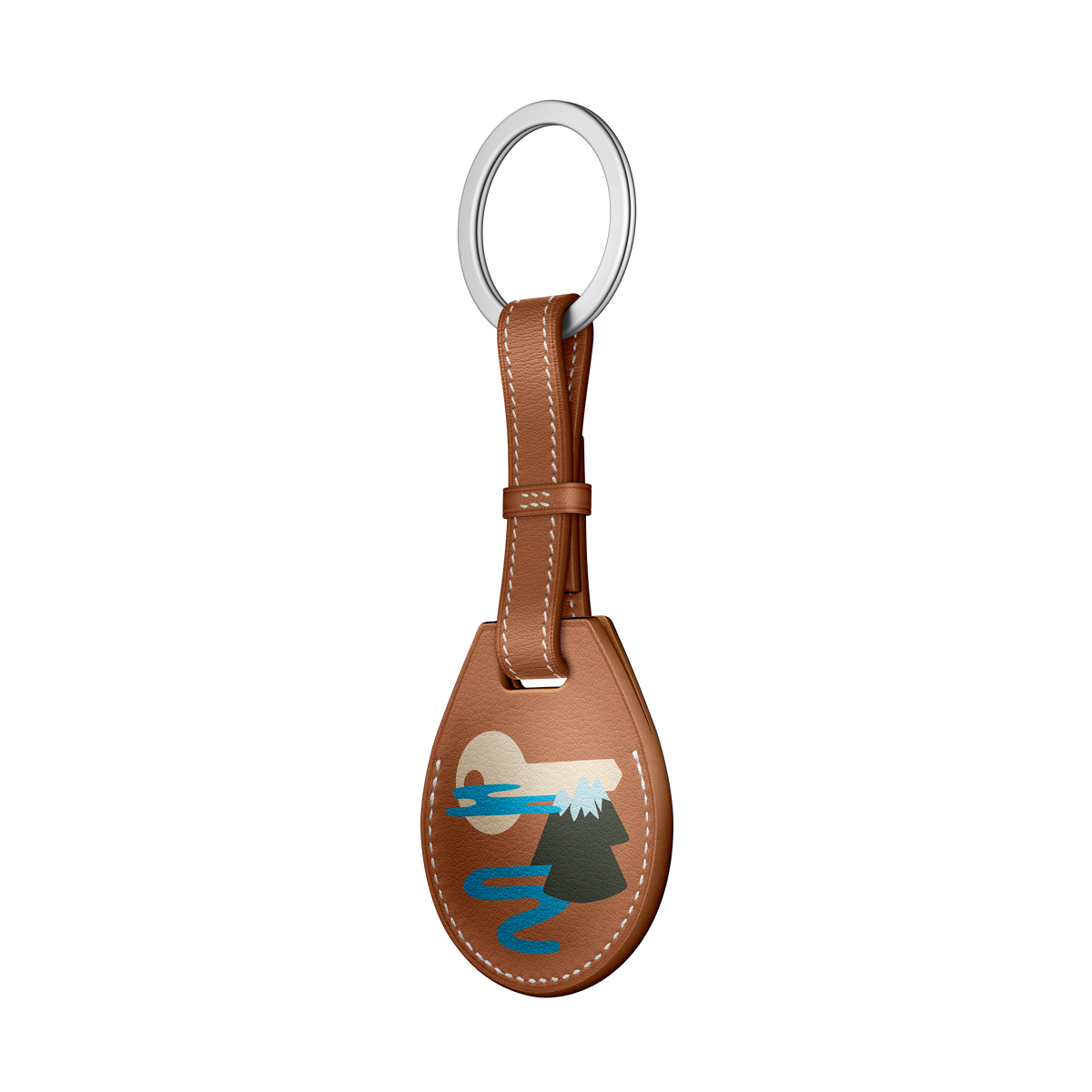 AirTag Hermès Key Ring – Montagne