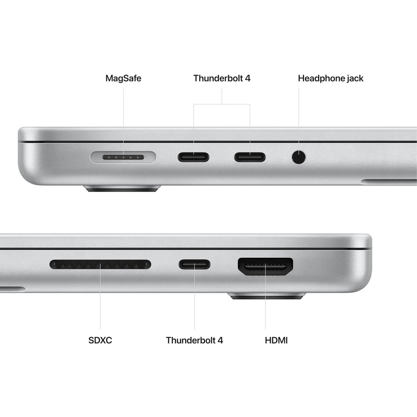 MacBook Pro de 14 pulgadas: chip Apple M2 Pro con CPU de 10 núcleos y GPU de 16 núcleos, SSD de 512 GB - Plateado