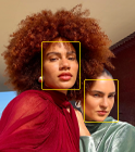 Center Stage for photos feature in use highlighting the faces of two people